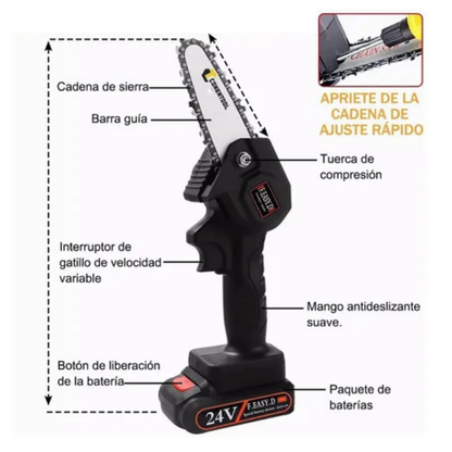 MOTOSIERRA RECARGABLE INALÁMBRICA