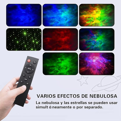 Proyector espacial de galaxia, nebulosa, estrellas, con temporizador y control