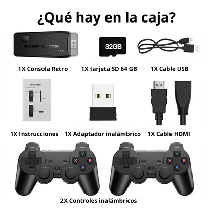 Consola Retro Con 2 Mandos (+10.000 Juegos Incluidos)